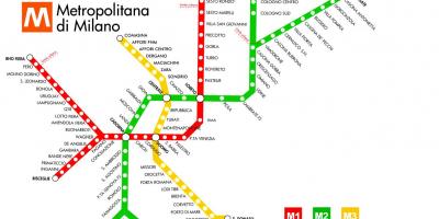 Mapa metra milano