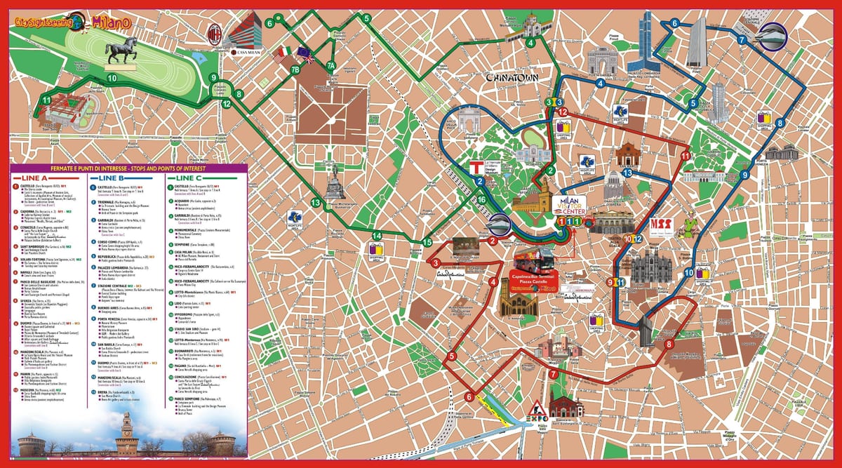 mapa casa milan