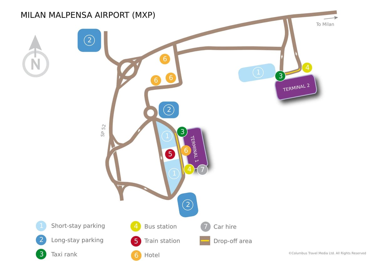 milan malpensa terminal 1 ukázat mapu