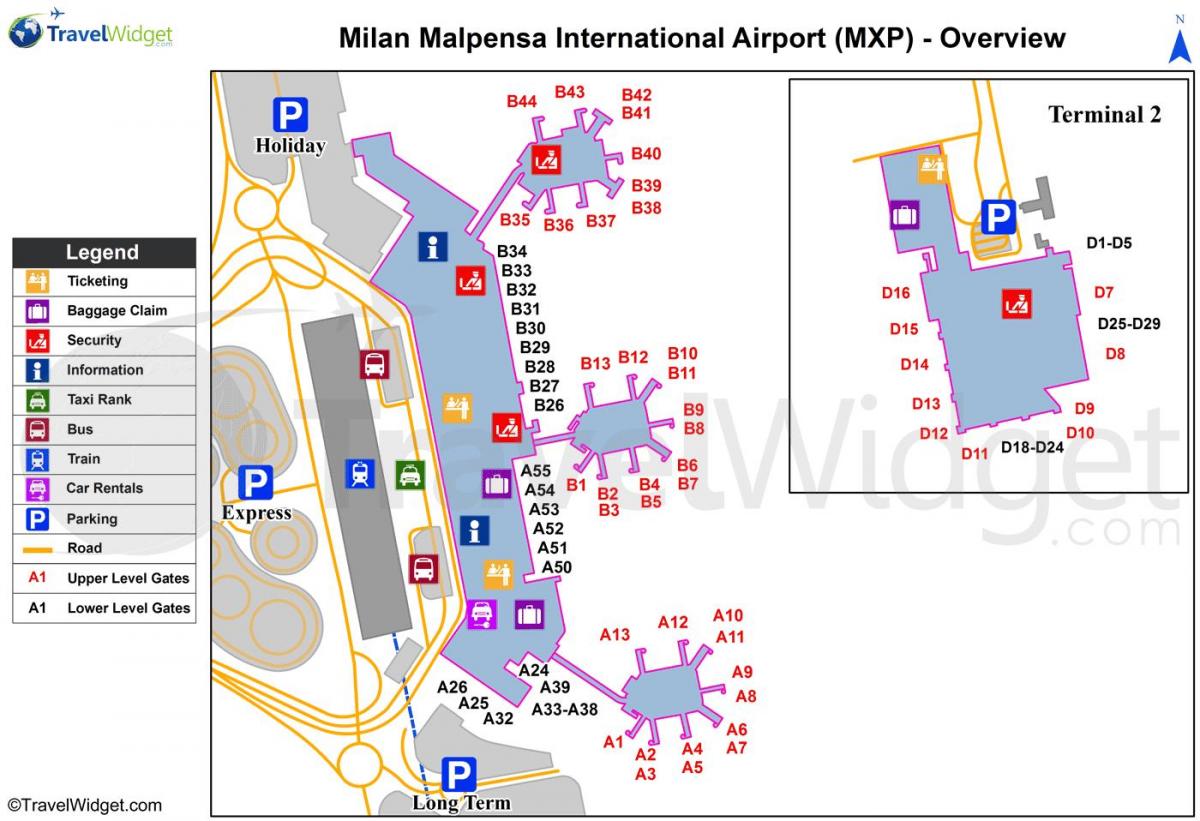 mapa milána, letiště a nádraží