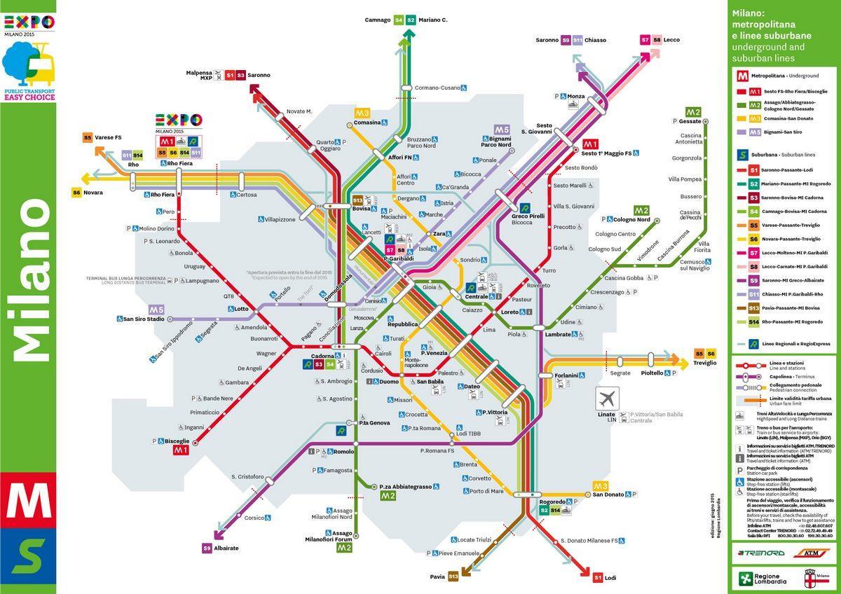 milan centrale station mapě