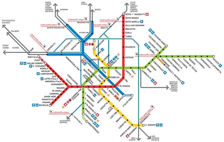 milano tube map