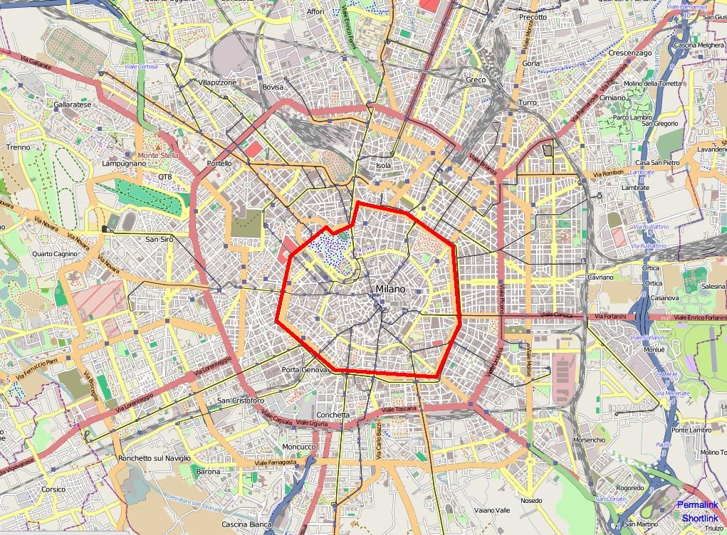 milan oblast c mapě