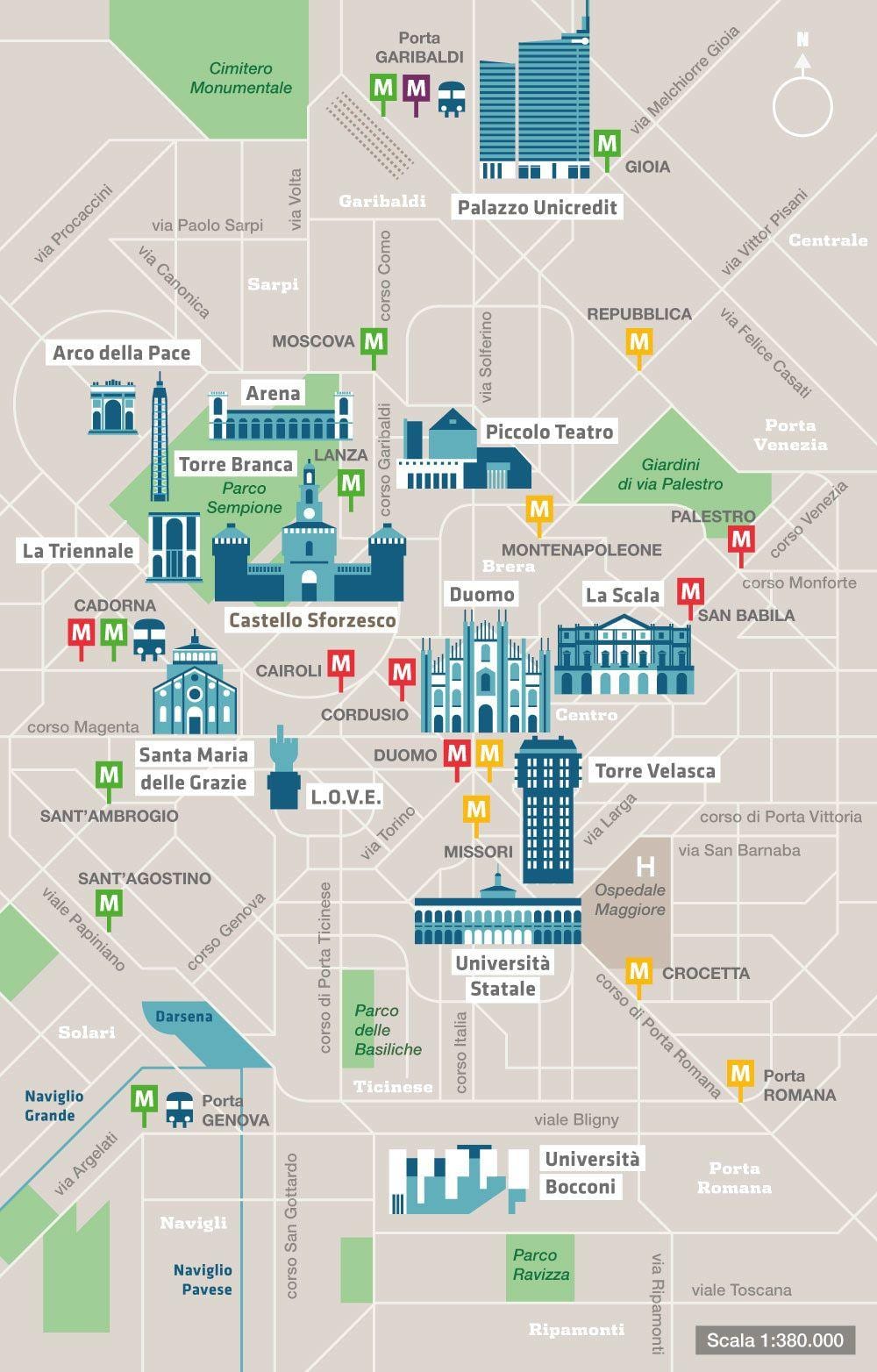 milan cadorna station mapě