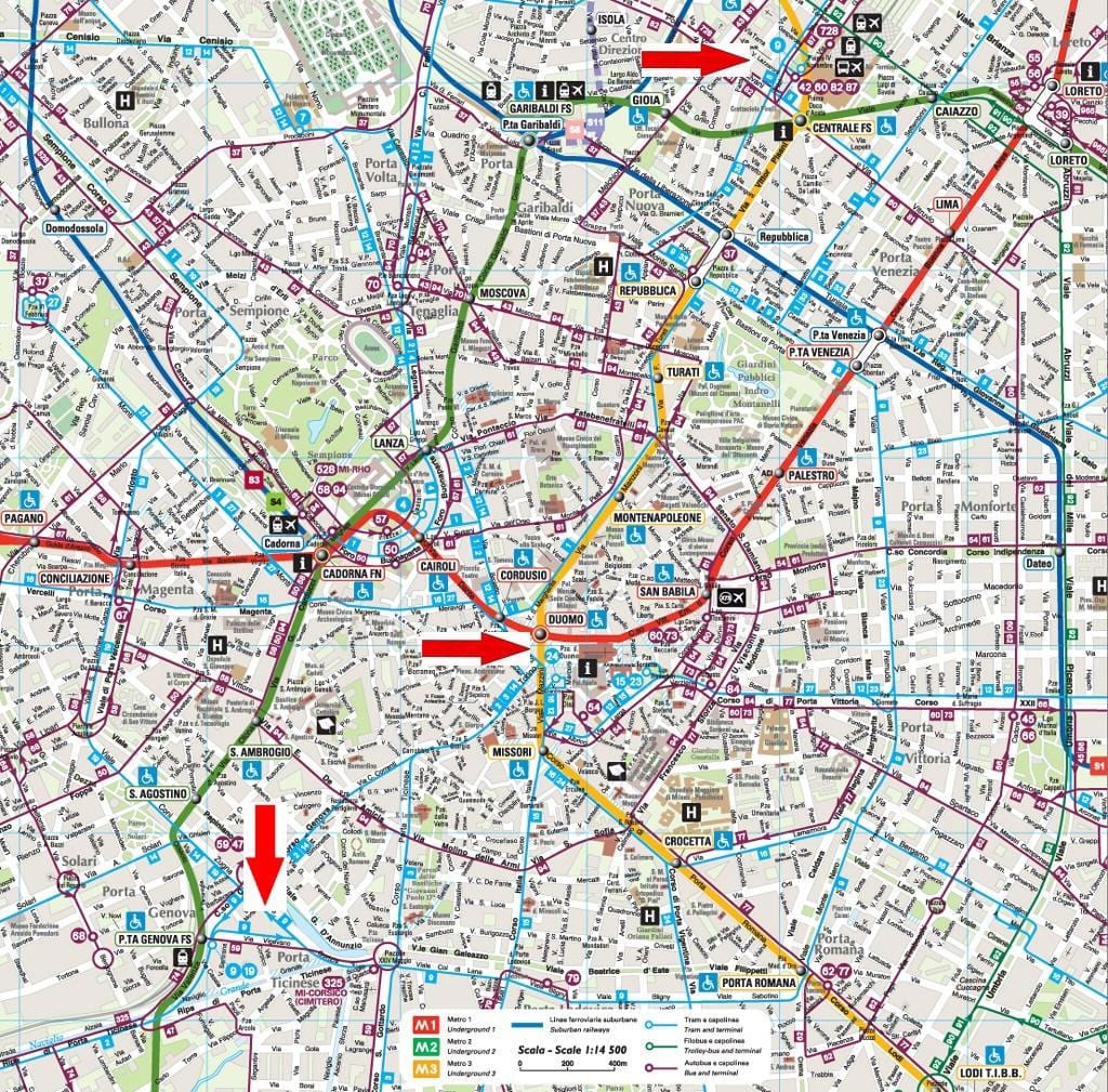 milan navigli mapě