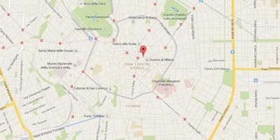 Milano duomo mapě