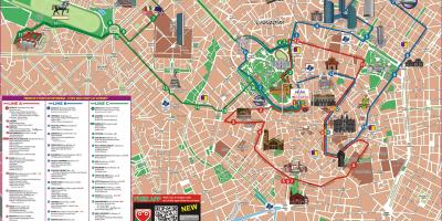 Milan hop on hop off bus tour mapě
