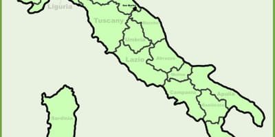 Mapa itálie ukazuje, milan