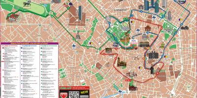 Mapa milána, autobusové trasy