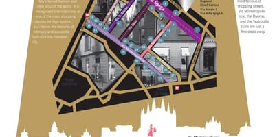 Mapa milan fashion district