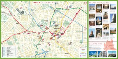 Prohlídka města milán ukázat mapu