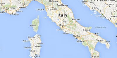 Milan v mapě světa