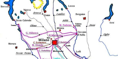 Mapa milan navigli district