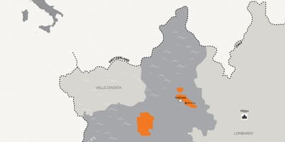 Mapa miláně a okolních městech