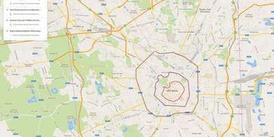 Mapa milána zóny
