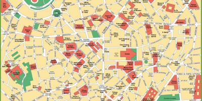 Mapa města milán itálie